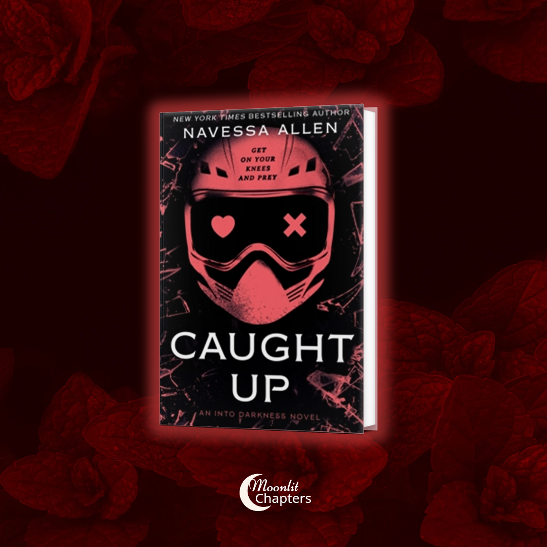 This image features the cover of the book "Caught Up" by Navessa Allen. The cover is striking, with a dark, moody background that gives a sense of tension and allure.