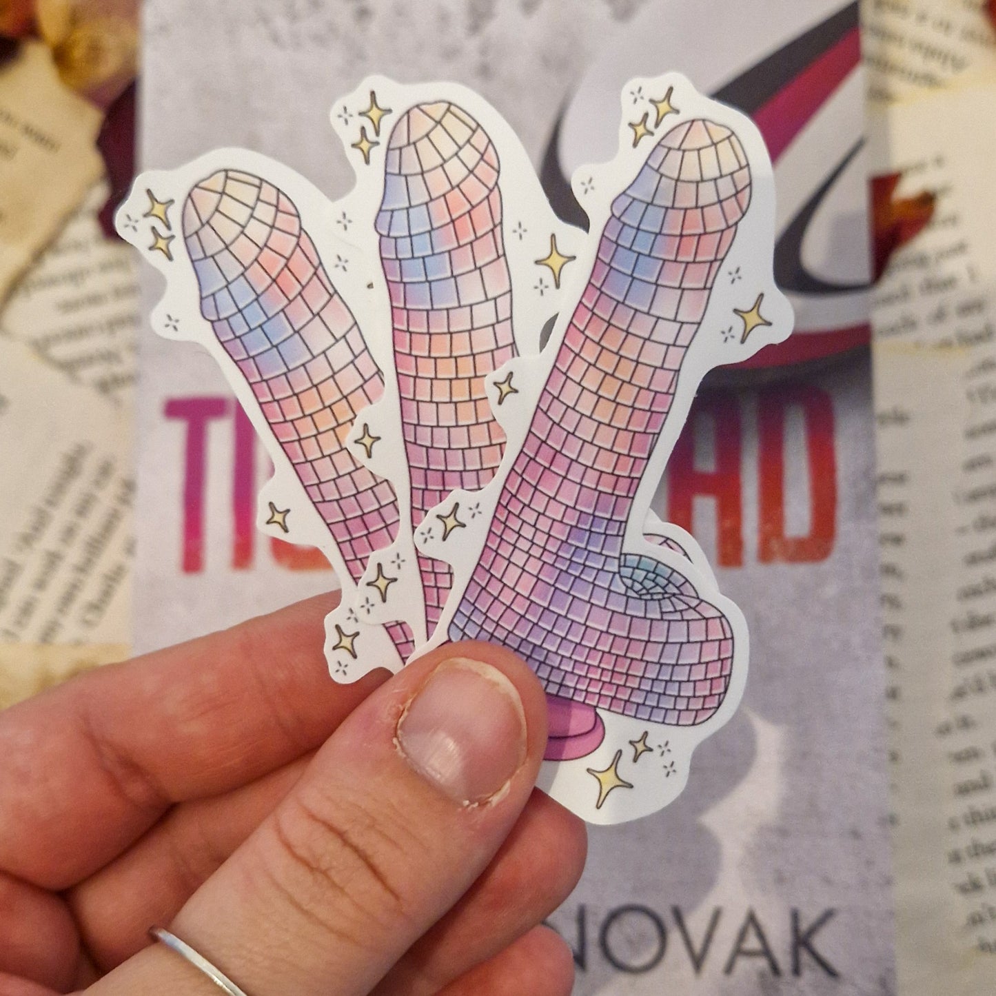 Disco dick sticker by slinky sketches