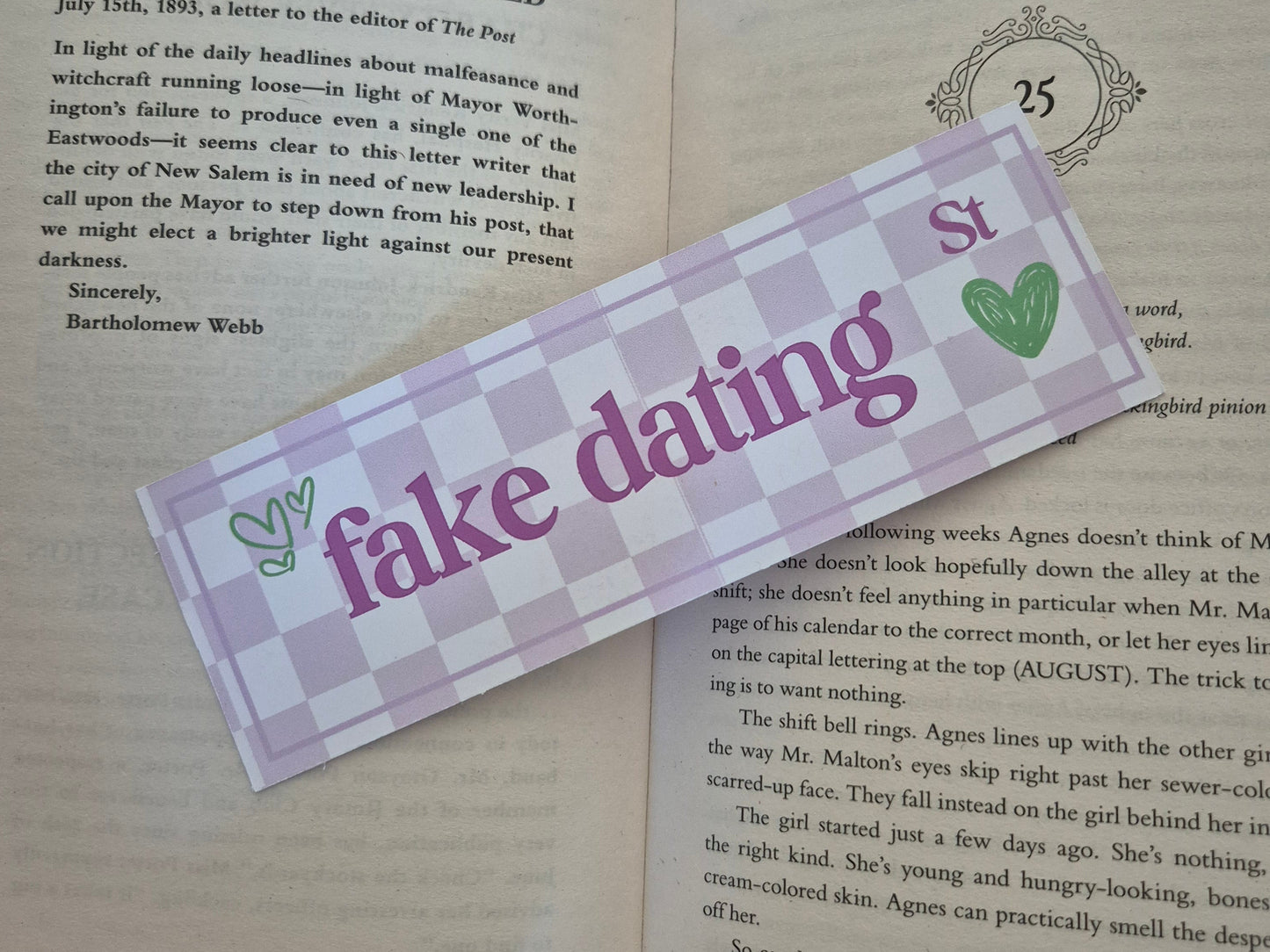Fake Dating Trope Bookmark