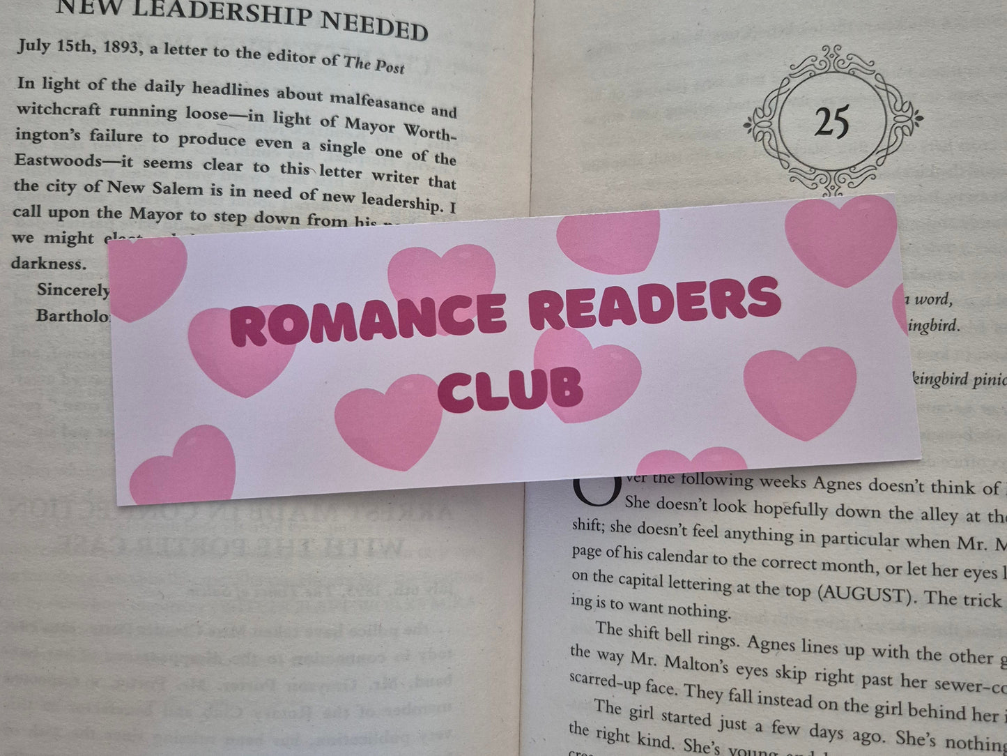Romance Reader Club Bookmark