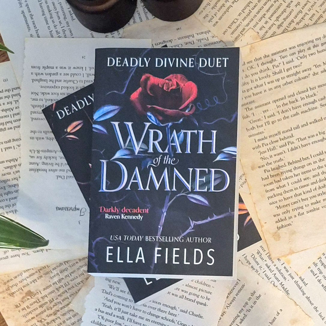 Wrath of the damned paperback. By ella fields. Book 2 in the deadly divine duet 