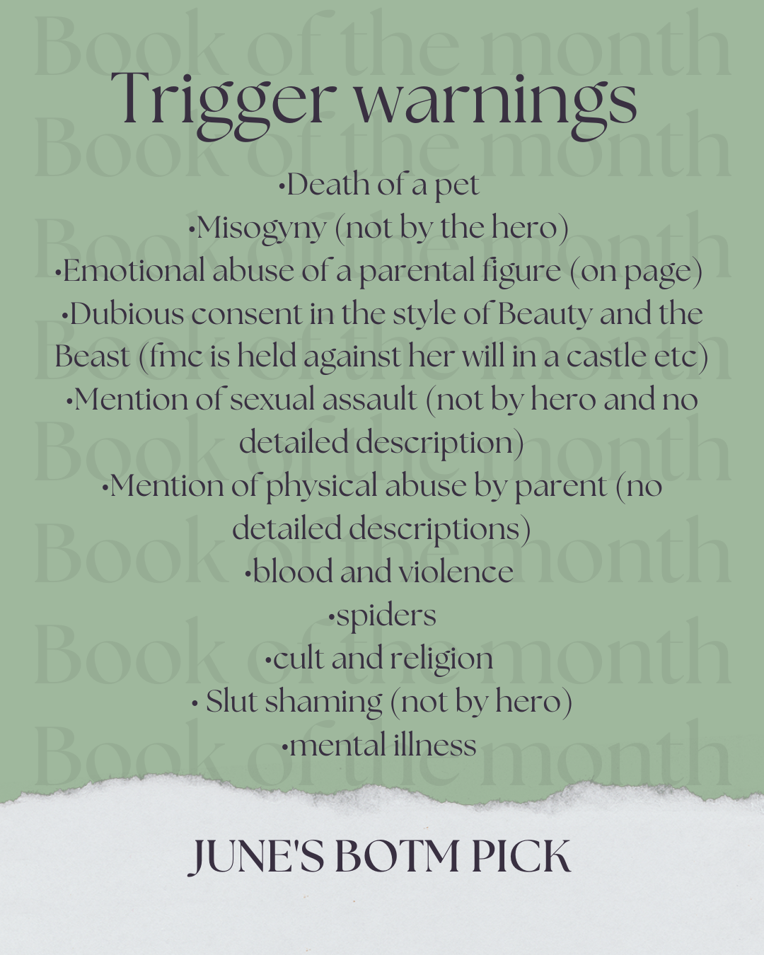 Book of the Month Club - June